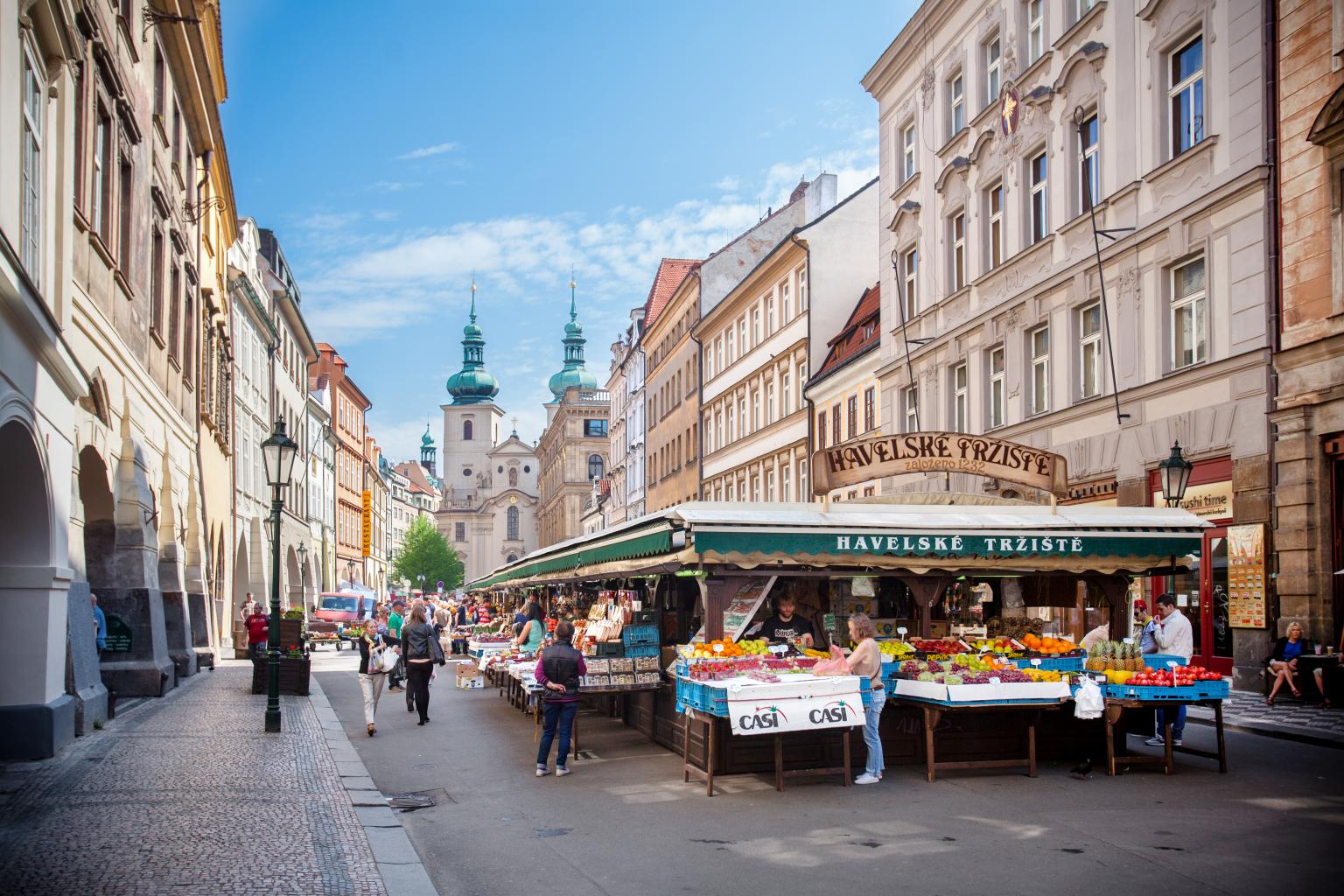 Havelske Trziste (Havel's Market) in Prague, Czech Republic. Havel's has been continuously open since 1232.